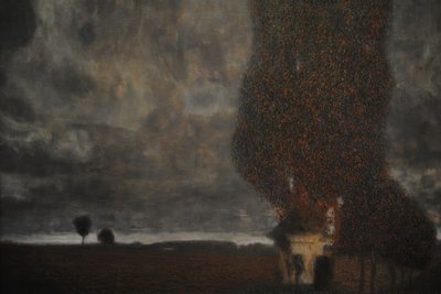 Approaching Thunderstorm (The Large Poplar II) by Gustav Klimt